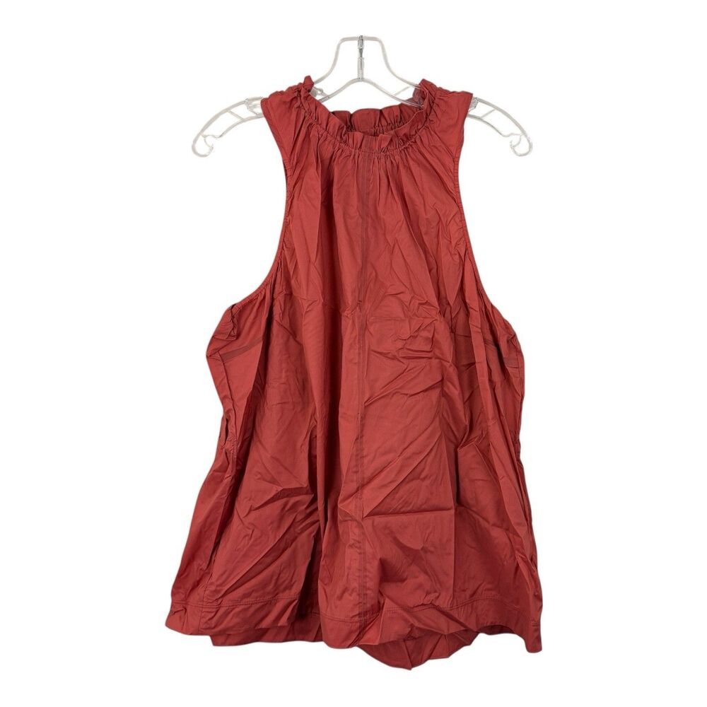ATHLETA Levitate Tank Top Sz Extra Large Sleeveless Orange Nylon Adjustable Back